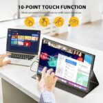 18.5-Inch Touchscreen Portable Monitor, 120Hz 1ms Gaming Display, FHD 1080P IPS, HDR, FreeSync, 100% sRGB, VESA Mountable, Smart Cover Included, External Screen for Laptop and Switch - Image 3
