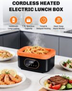 INKBIRD Cordless Electric Lunch Box with Insulated Bag, 16000mAh Rechargeable Self-Heating Food Warmer, 1.5L - Image 2