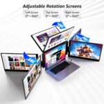 KPKUE 14" Triple Laptop Screen Extender, FHD IPS Multi Screen Extender with USB-C/USB-A - Image 6
