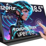 18.5-Inch Touchscreen Portable Monitor, 120Hz 1ms Gaming Display, FHD 1080P IPS, HDR, FreeSync, 100% sRGB, VESA Mountable, Smart Cover Included, External Screen for Laptop and Switch