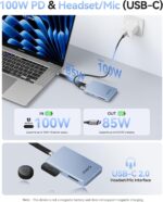 ORICO Magnetic M.2 NVMe SSD Enclosure USB3.2 Gen2 10Gbps PD 100W TF/SD Card Reader MagSafe Dock for iPhone 15 Series going up - Image 5