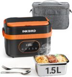 INKBIRD Cordless Electric Lunch Box with Insulated Bag, 16000mAh Rechargeable Self-Heating Food Warmer, 1.5L