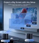 Mini Projector 1080P HD,4K Supported Portable Movie Projector-200” Display,Built-in Speaker - Image 6