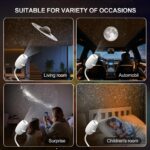 2 in 1 USB Star Galaxy Projector Night Light with 12 Ultra HD Glass Films | Adjustable Focus,Replaceable Slides,Room Star Ambient Light,Kids Projector - Image 6