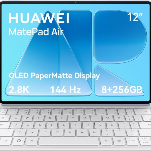 HUAWEI MatePad Air PaperMatte Tablet, 12" OLED 2.8K Display, 8GB RAM, 256GB ROM, 10100mAh Battery