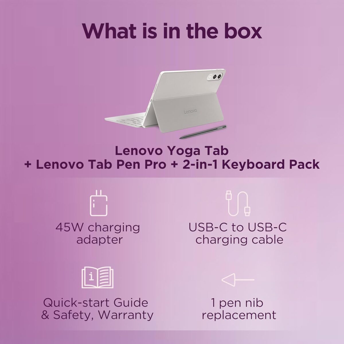 Lenovo Yoga Tab | 11.1" 3.2K 144Hz Display, Snapdragon 8 Gen 3, 12GB RAM, 256GB SSD, Front 13.0MP / Rear 13.0MP + 2.0MP Cameras, 8860mAh Battery - Image 13
