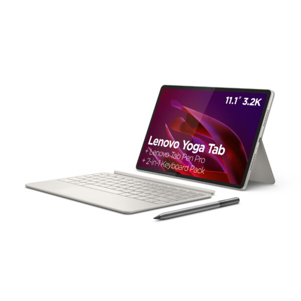 Lenovo Yoga Tab | 11.1" 3.2K 144Hz Display, Snapdragon 8 Gen 3, 12GB RAM, 256GB SSD, Front 13.0MP / Rear 13.0MP + 2.0MP Cameras, 8860mAh Battery