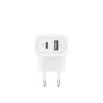 Belkin BoostCharge 42W Dual Wall Charger, USB-C and USB-A, EU Plug, White - Image 2