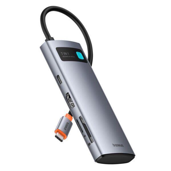 Baseus 7-in-1 USB-C Hub YK-60 with 4K HDMI and 100W Power Delivery, Silver