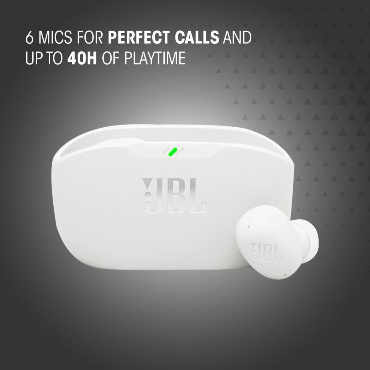 JBL Wave Buds 2 True Wireless Noise Cancelling Earbuds, White - Image 2