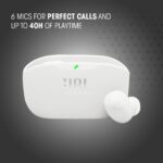 JBL Wave Buds 2 True Wireless Noise Cancelling Earbuds, White - Image 2