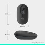 Logitech POP Mouse Wireless Bluetooth Mouse, Graphite - Image 3