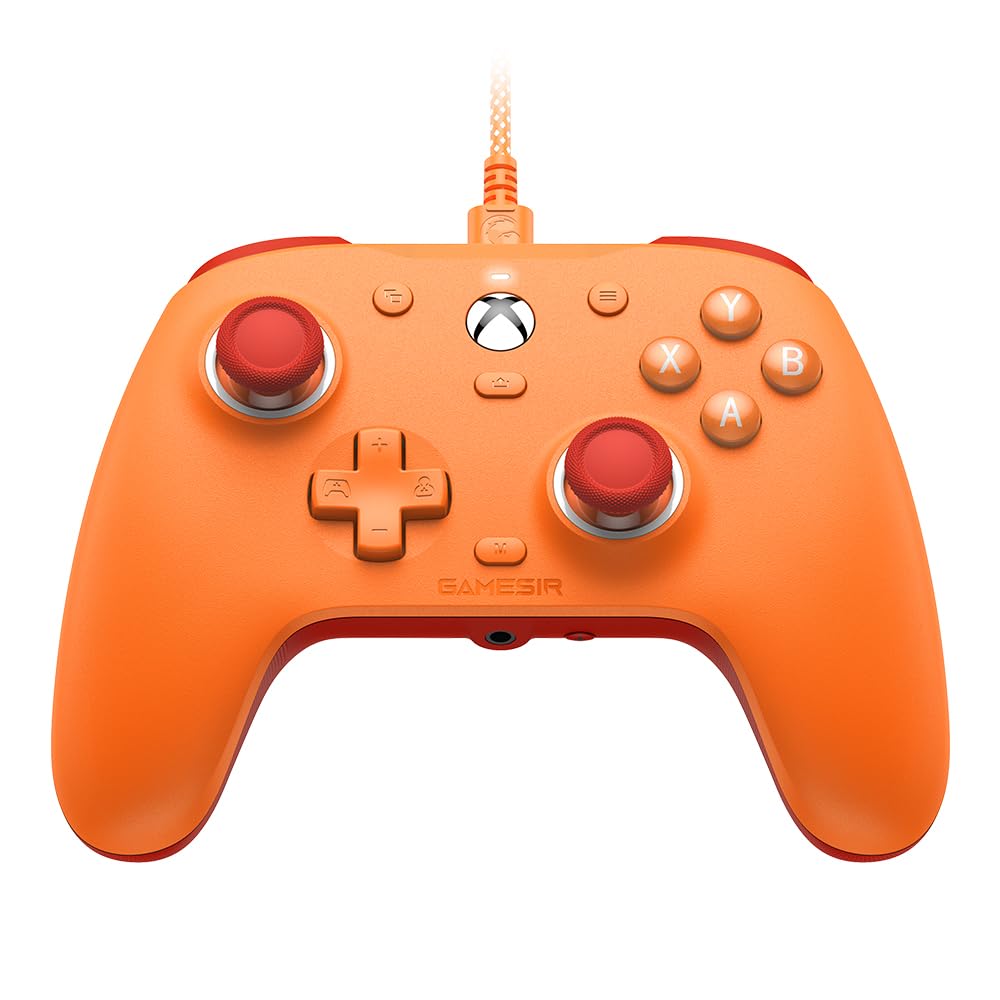 51psQhVvPL.jpg GameSir G7 SE Wired Controller for Xbox and PC, Orange - Image 1