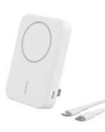 Belkin BoostCharge Pro Qi2 15W 10000mAh Magnetic Power Bank with Kickstand, White