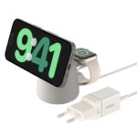 Belkin BoostCharge Pro 2-in-1 MagSafe 15W Wireless Charging Dock, Sand