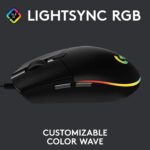 Logitech G102 LIGHTSYNC Wired Gaming Mouse, Black - Image 2