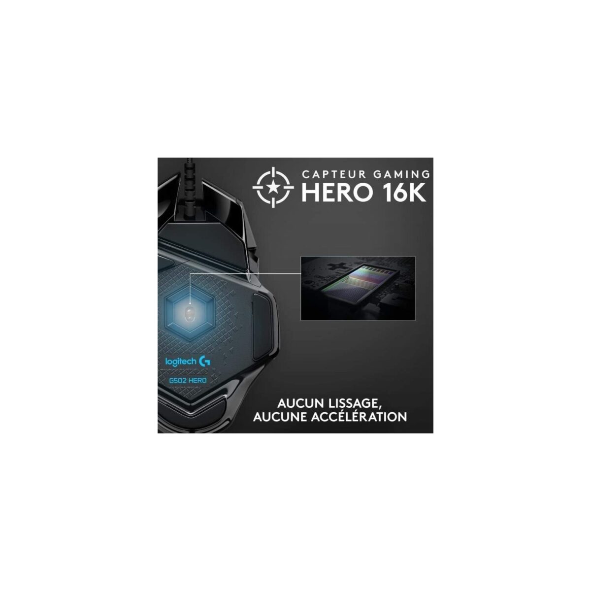 Logitech G502 HERO Wired Gaming Mouse, Black - Image 3