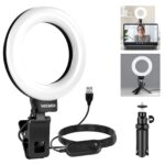 NEEWER BASICS 5-Inch Clip-On Ring Light with Desk Tripod