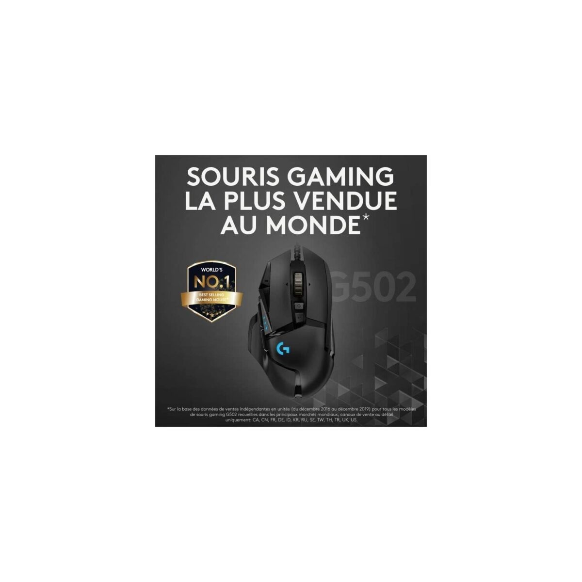 Logitech G502 HERO Wired Gaming Mouse, Black - Image 2