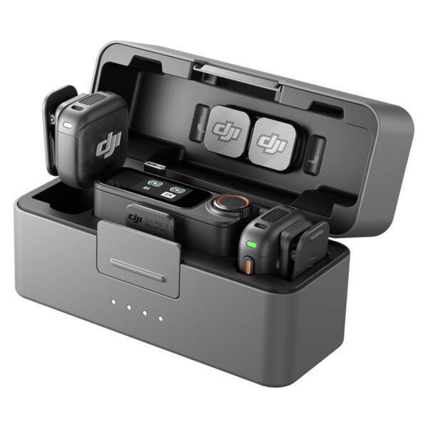 DJI Mic 3 Wireless Microphone Kit, 2 TX + 1 RX + Charging Case