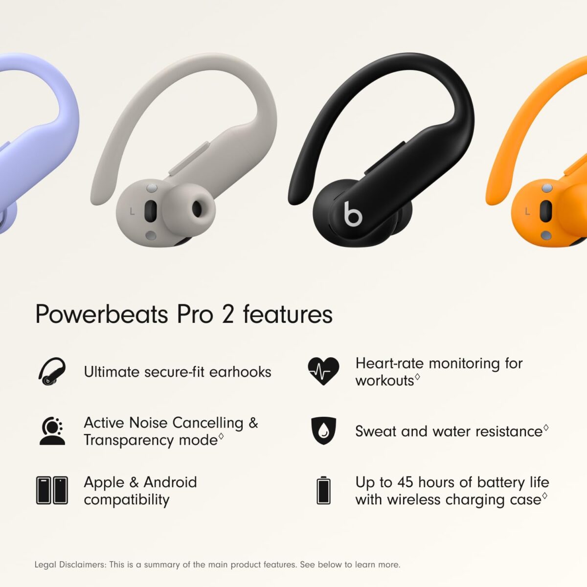 Beats Powerbeats Pro 2 Wireless Noise Cancelling Earbuds, Jet Black - Image 2