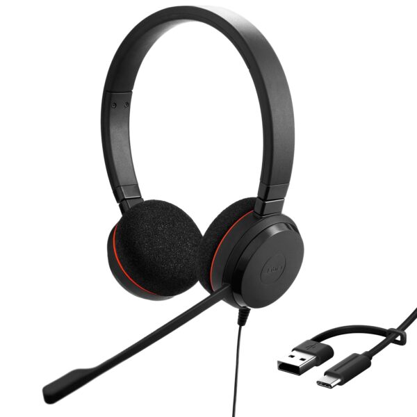 Jabra Evolve 20 MS Stereo USB-C Headset for Microsoft Teams