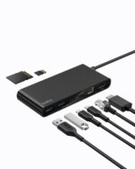 Belkin Connect 8-in-1 USB-C Hub with 4K HDMI, 2.5Gb Ethernet and 100W PD, Black
