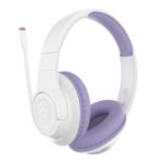 Belkin SoundForm Inspire Wireless Kids Headphones with Boom Mic, Grey/Lilac