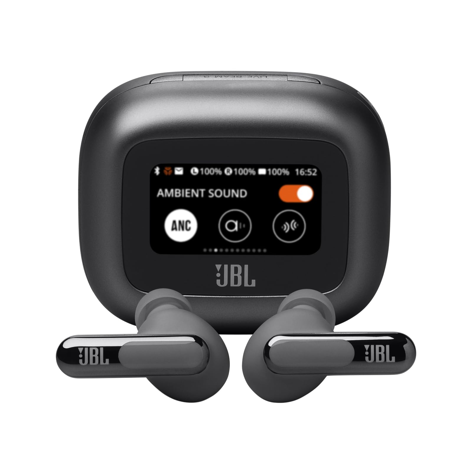 61bIVBgMUwL.jpg JBL Live Beam 3 Noise Cancelling Earbuds with Smart Charging Case, Black - Image 1
