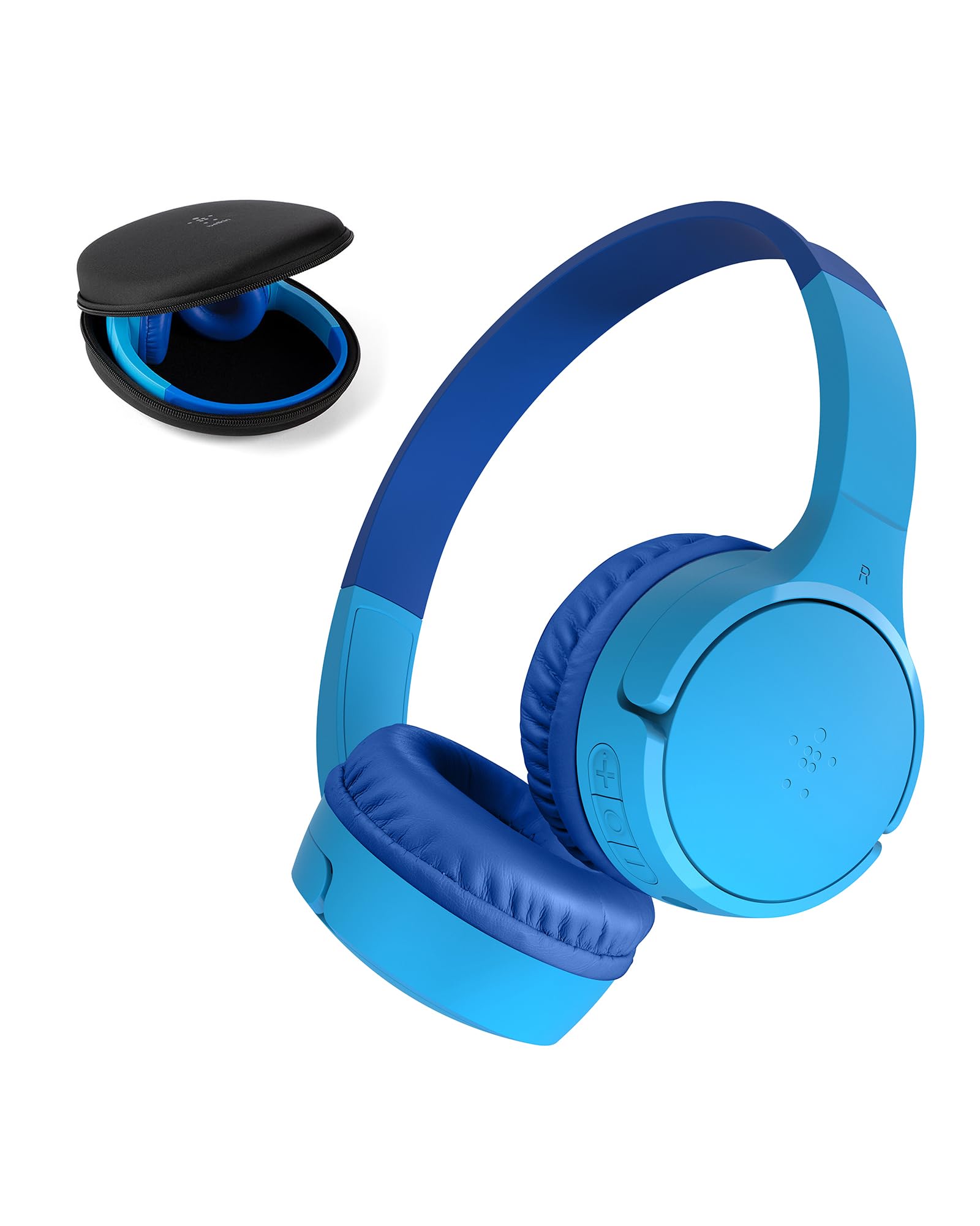 61bdd6kwKL.jpg Belkin SoundForm Mini Kids Wireless Headphones with Microphone, Blue - Image 1