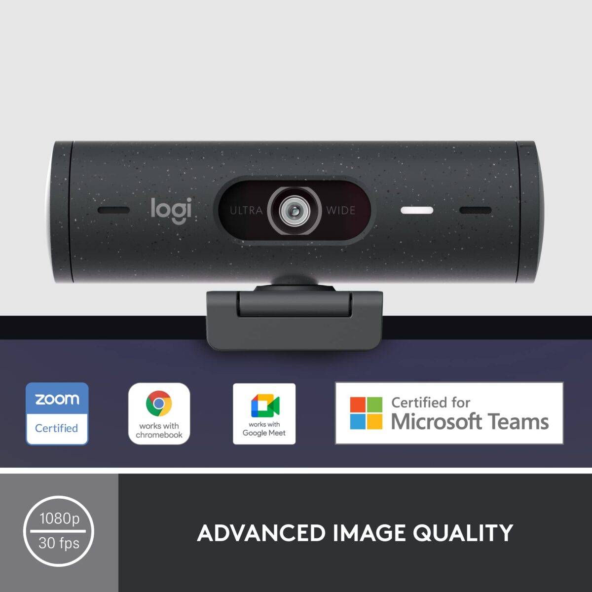 Logitech Brio 500 Full HD Webcam, Graphite - Image 2