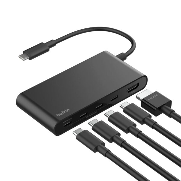 Belkin 5-Port USB-C Hub AVC021hqBK with 4K HDMI and 100W Power Delivery, Black