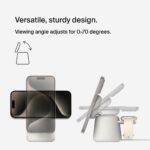 Belkin BoostCharge Pro 2-in-1 MagSafe 15W Wireless Charging Dock, Sand - Image 4