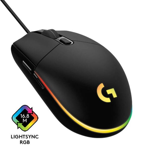 Logitech G102 LIGHTSYNC Wired Gaming Mouse, Black