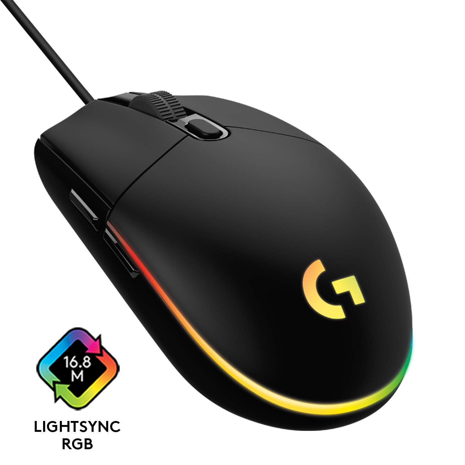 61wiUOMe6DL.jpg Logitech G102 LIGHTSYNC Wired Gaming Mouse, Black - Image 1