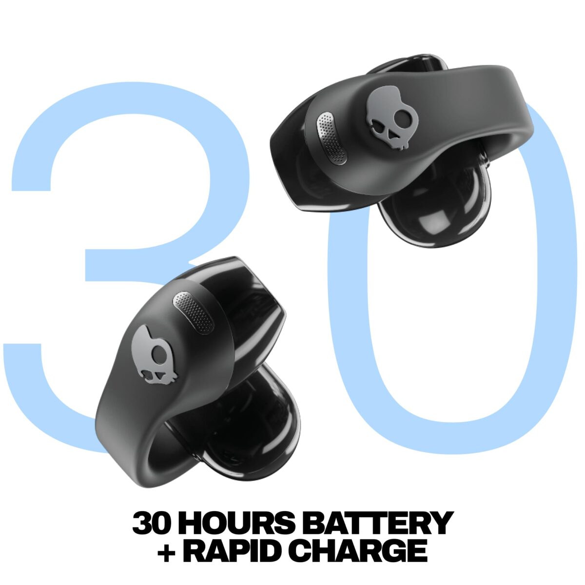 Skullcandy Push 720 Open-Ear True Wireless Earbuds, Black - Image 3
