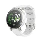 Amazfit Active 3 Premium GPS Smartwatch, Aero White with White Band