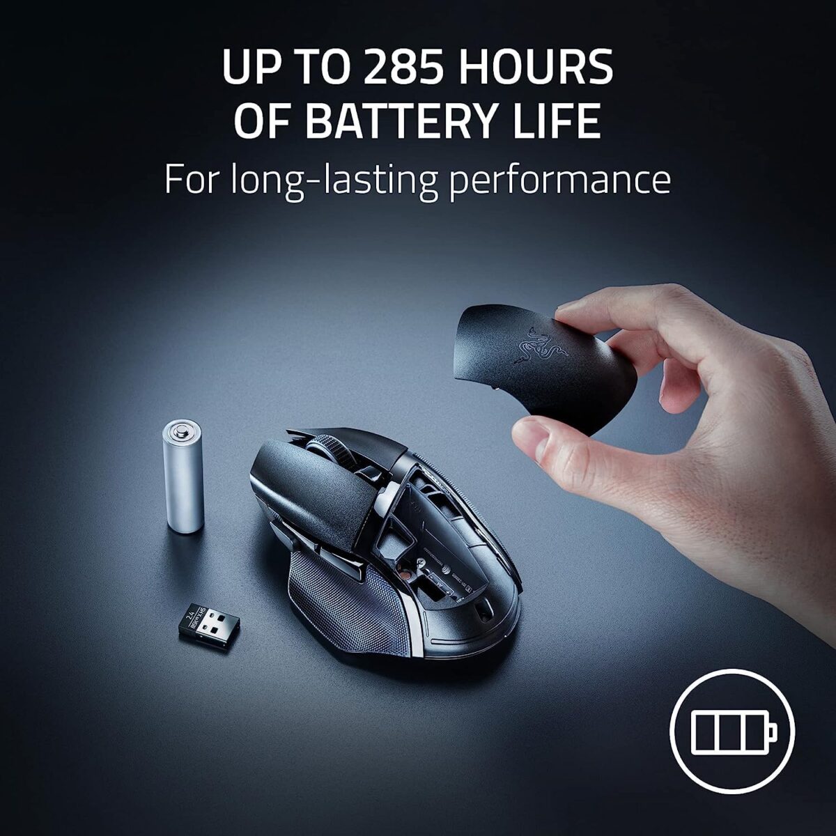 Razer Basilisk V3 X HyperSpeed Wireless Gaming Mouse, Black - Image 4