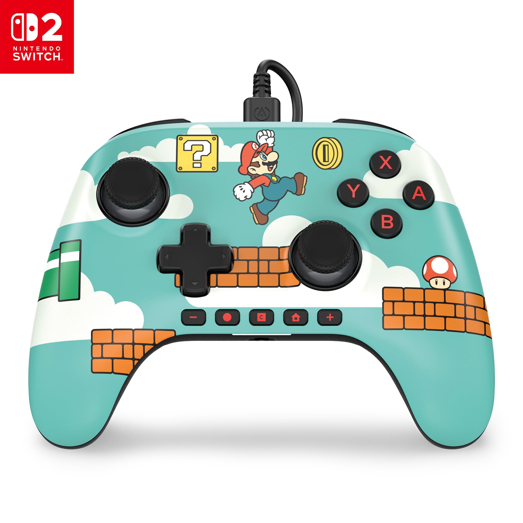 71-xUPAQOiL.jpg PowerA Advantage Wired Controller for Nintendo Switch 2, Mario Time - Image 1
