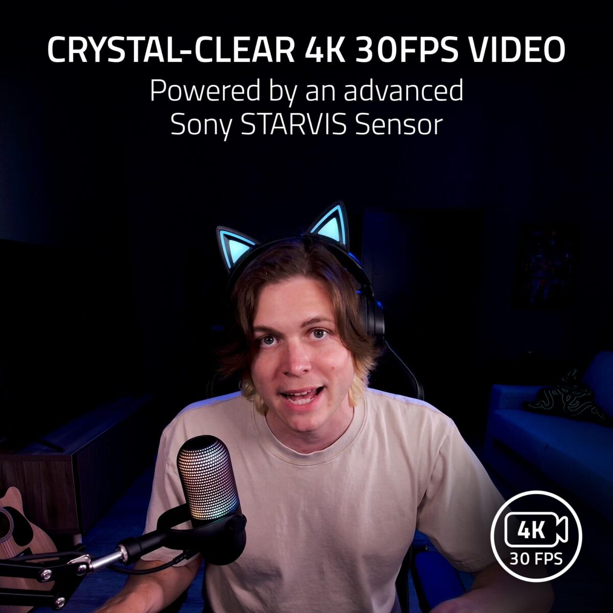 Razer Kiyo V2 4K AI Webcam with Auto-Framing, Black - Image 2