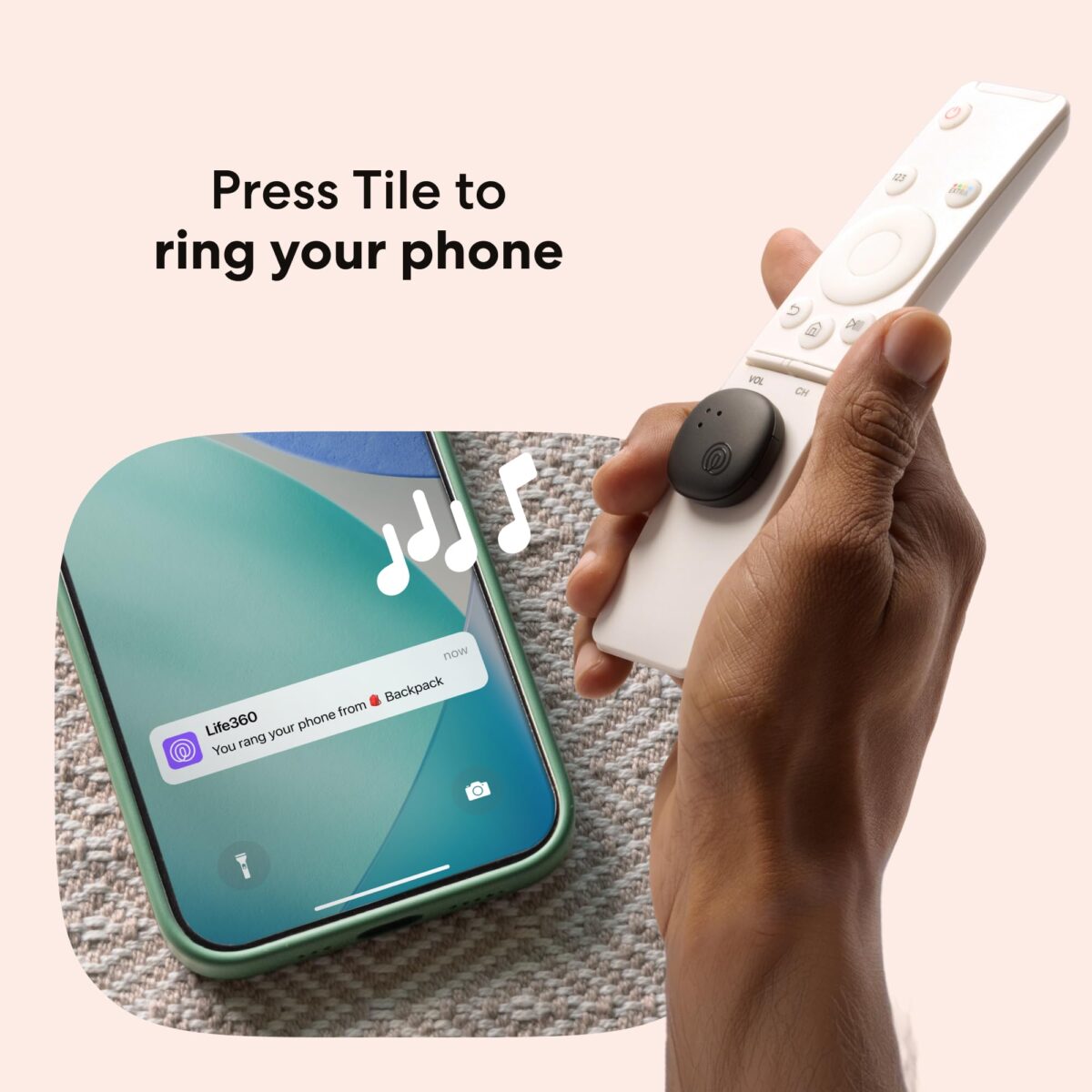 Tile Sticker Small Adhesive Bluetooth Tracker, Black - Image 4