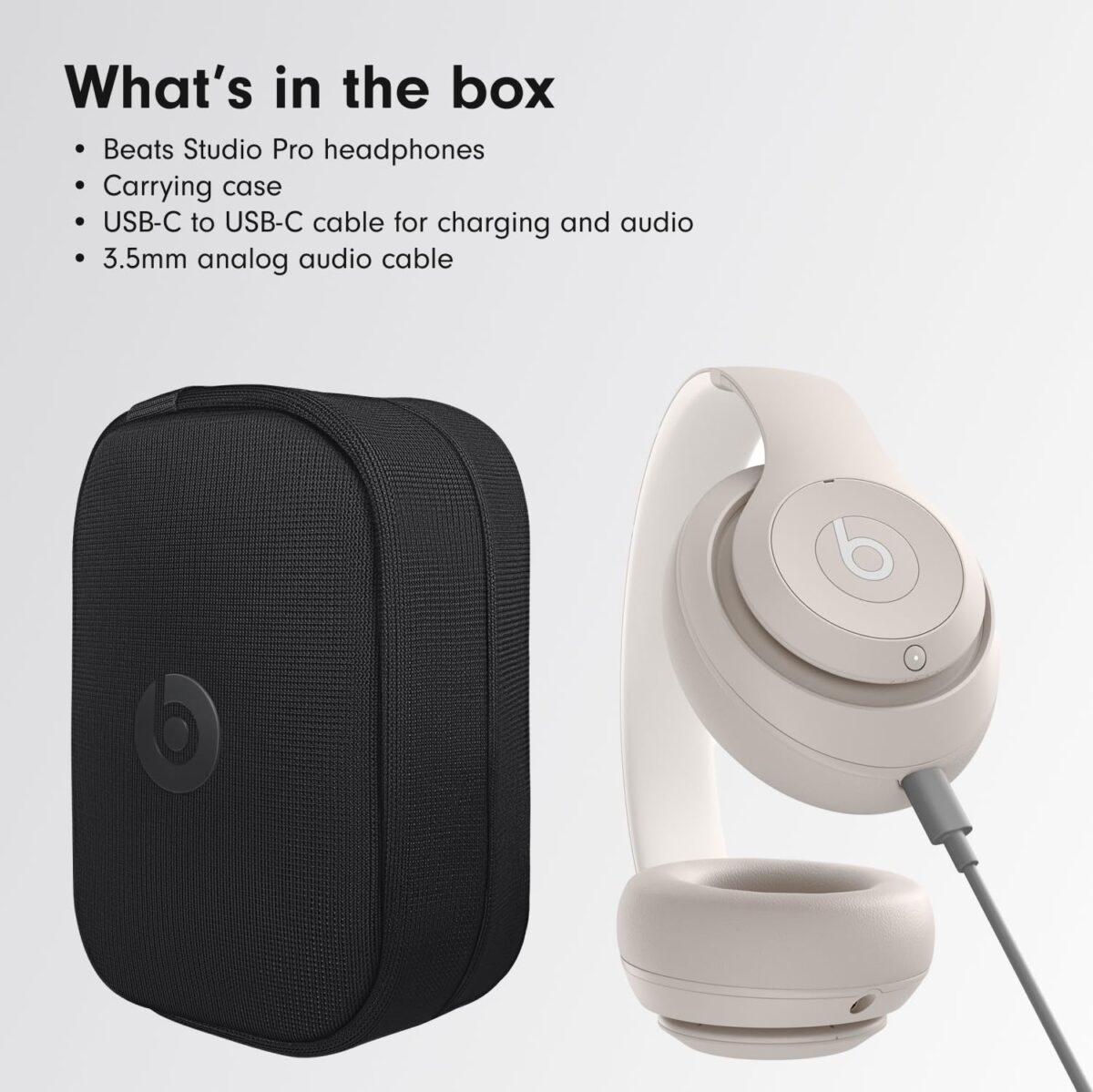 Beats Studio Pro Wireless Noise Cancelling Headphones, Sandstone - Image 4