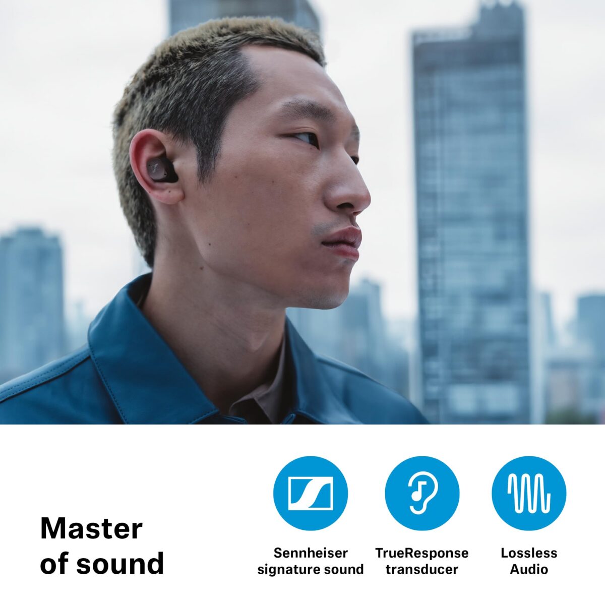 Sennheiser MOMENTUM True Wireless 4 Noise Cancelling Earbuds, White - Image 3