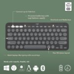 Logitech Pebble Keys 2 K380s Multi-Device Bluetooth Keyboard, Graphite - Image 4