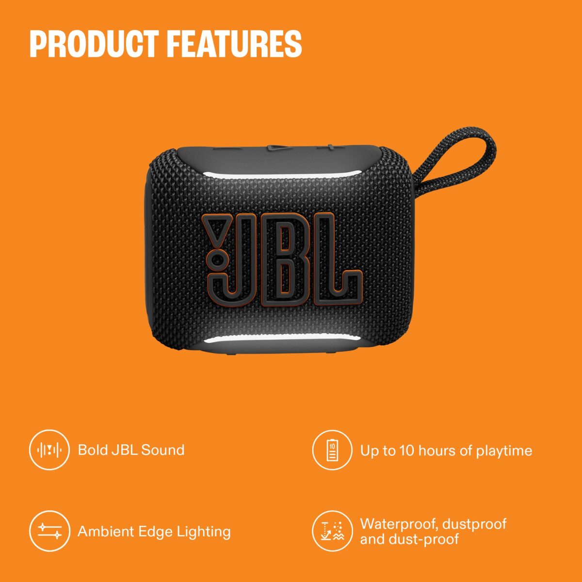 JBL Go 5 Portable Bluetooth Speaker, Red - Image 4