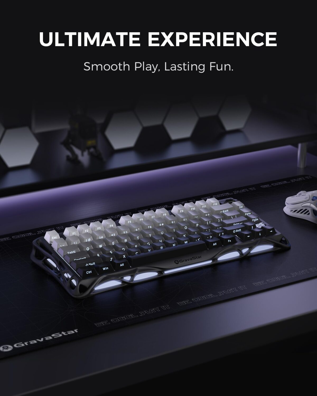 GravaStar Mercury K1 75% Wireless Mechanical Gaming Keyboard, Gradient Black - Image 2