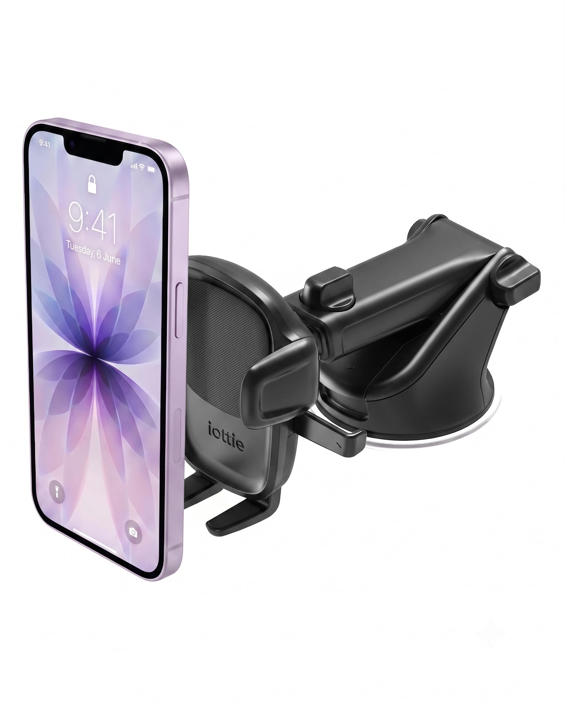 71JFXKNuUmL.jpg iOttie Easy One Touch 5 Dash & Windshield Car Phone Mount, Black - Image 1