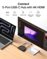 Belkin 5-Port USB-C Hub AVC021hqBK with 4K HDMI and 100W Power Delivery, Black - Image 2