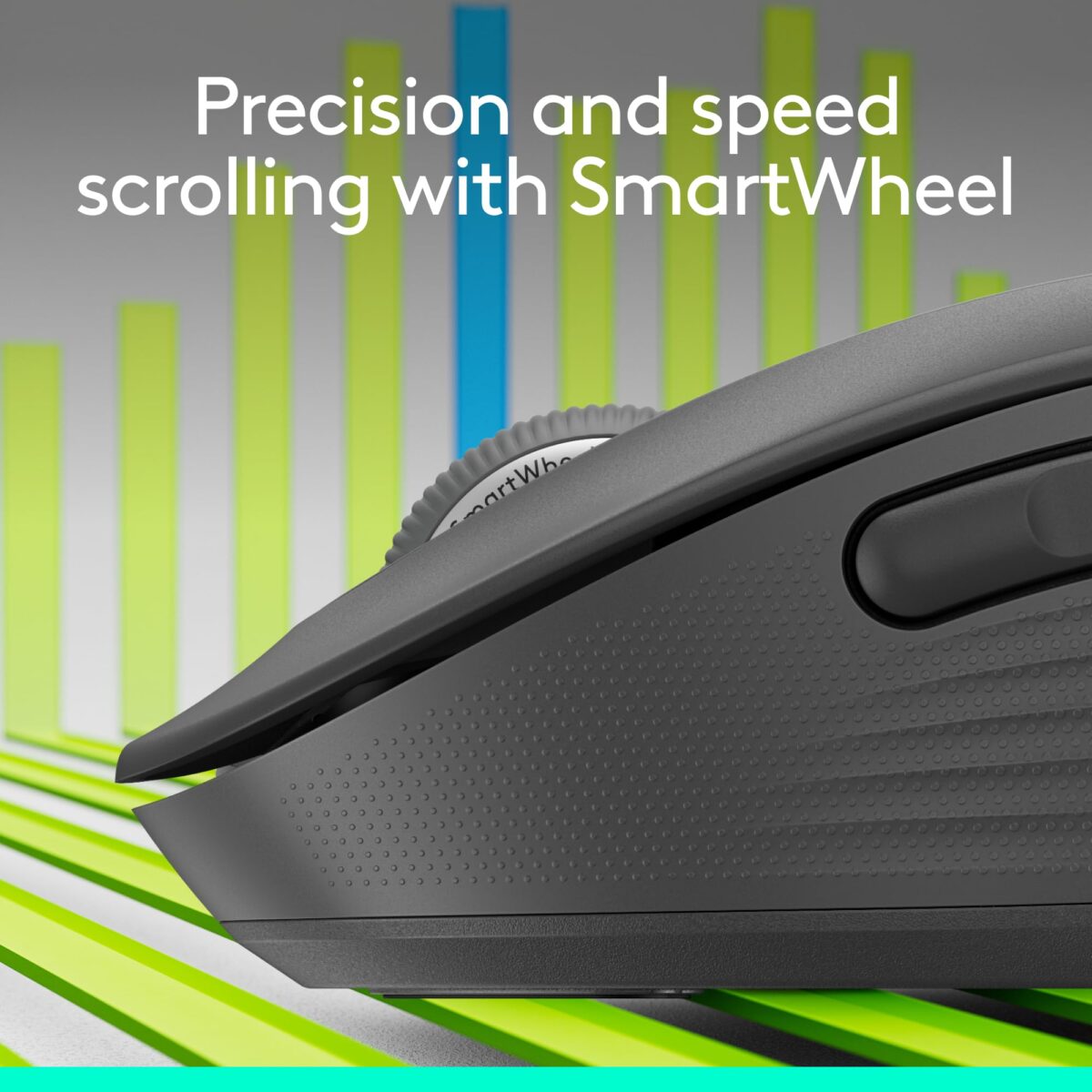 Logitech Signature M650 L Wireless Mouse for Large Hands, Graphite - Image 2