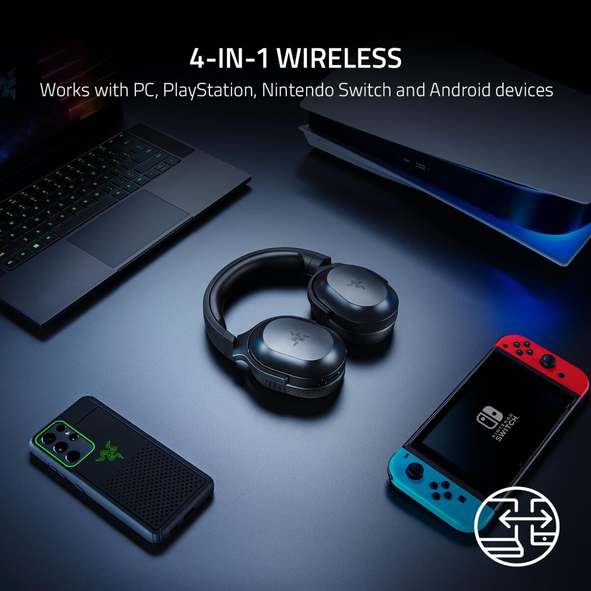 Razer Barracuda X (2022) Wireless Gaming Headset, Black - Image 2